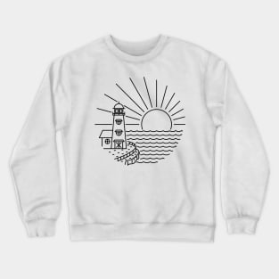 Lighthouse and Sunset Crewneck Sweatshirt